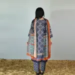 Digital Printed Muslin Cotton Silk 3PC Embroidered Suit